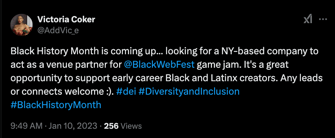 Black Web Fest tweet